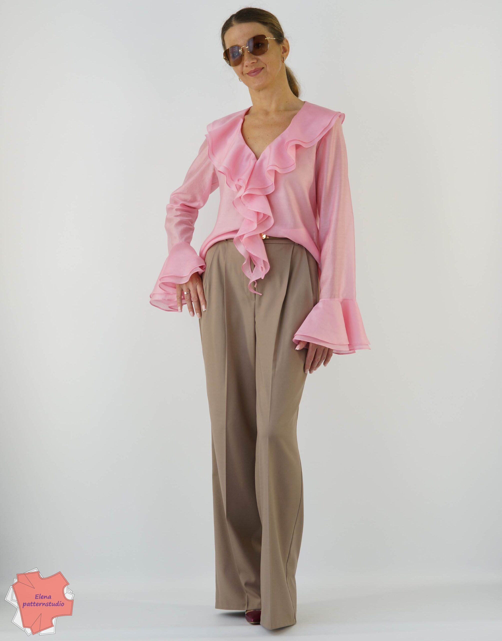 183 Boho blouse with frills buy pattern online store 7946-01