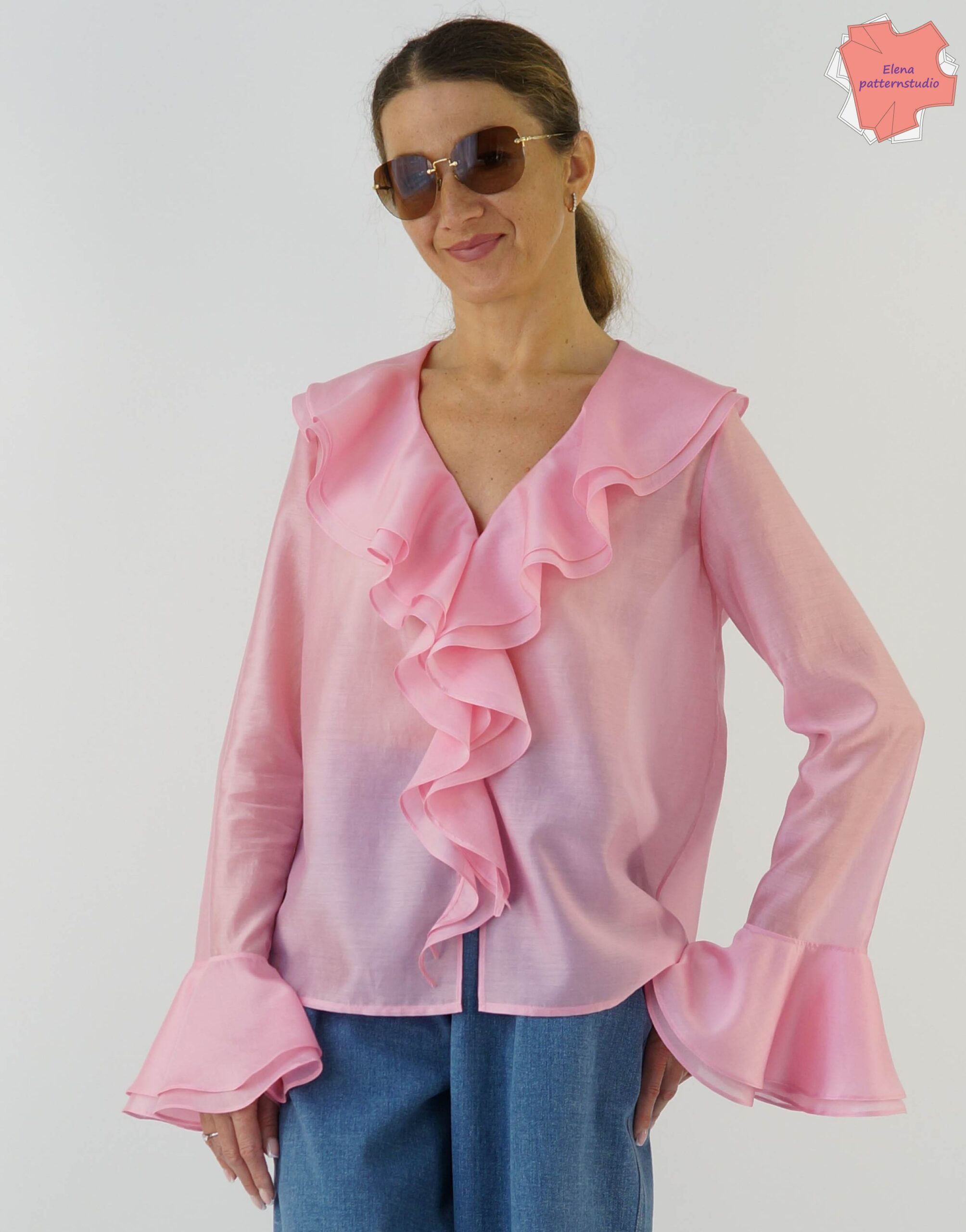 183 Pattern of a blouse for jeans online store 7917 -01