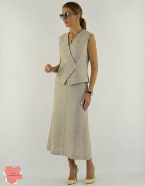 Lined skirt Oxford, Pattern